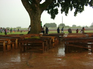 What happens when you don't have a church building and it rains.